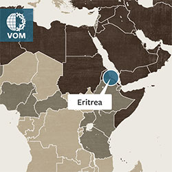 Identifying Eritrea on a world map.