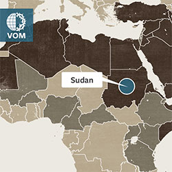 Identifying Sudan on a world map.