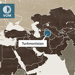 Identifying Turkmenistan on a world map.