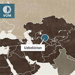 Identifying Uzbekistan on a world map.